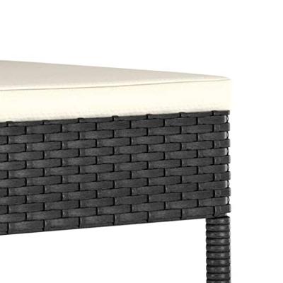 Tuintafel 70x70x73 cm poly rattan zwart - thumbnail