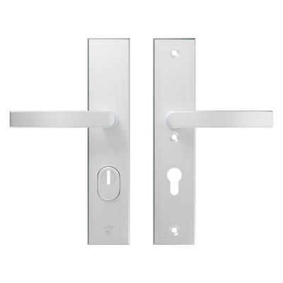 AXA Veiligheidsbeslag Edge Plus kruk Blok PC72 anti-kerntrek aluminium naturel AXA Veiligheidsbeslag Edge Plus kruk Blok PC72 anti-kerntrek aluminium naturel