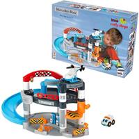 Mercedes-Benz Garage met Auto en Helikopter + Licht en Geluid - thumbnail