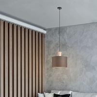Home sweet home linnen hanglamp 30 cm zwart - thumbnail