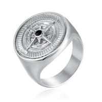 Ring voor Mannen van Mendes Jewelry - Compas Silver-21mm - thumbnail