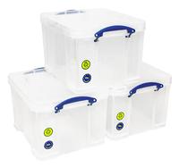 Really Useful Box 35 liter, transparant, per stuk verpakt in karton - thumbnail
