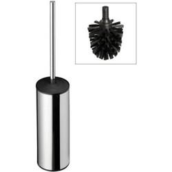 Geesa Wynk Toiletborstel met houder vrijstaand Chroom (zwarte borstelkop) 914510-02