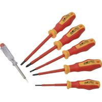 Brüder Mannesmann Schroevendraaierset VDE 6-delig Plat, Kruiskop Phillips - thumbnail