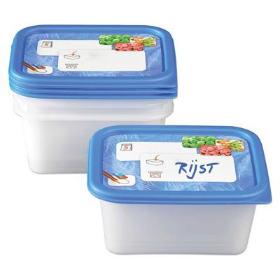 Rotho Domino Diepvriesdozen Etiket Decor 4x0.75L Wit