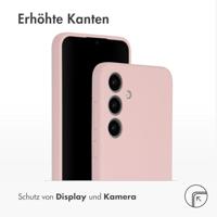 Accezz Liquid Silicone Backcover Samsung Galaxy S24 Plus Telefoonhoesje Roze - thumbnail