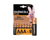 Duracell Duracel plus 100% aaa 8-pack lr03/mn2400 (10 stuks) - thumbnail