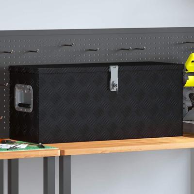 VidaXL Aluminium kist 80x30x35 cm zwart