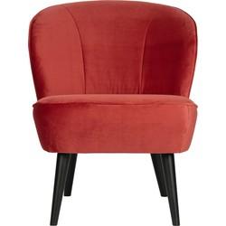 WOOOD Sara fauteuil fluweel Raspberry WOOOD Sara fauteuil fluweel Raspberry