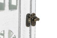 Lykta DKD Home Decor Verouderde afwerking Wit Grijs Hout Kristal 19 x 19 x 42 cm - thumbnail