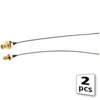 Akasa I-PEX MHF4L zu RP-SMA Kabel - 2er-Pack 15cm - Kabel - Antenne/TV Glasvezel kabel 0,15 m - thumbnail