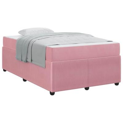 Bedframe met matras Roze 120 x 190 cm Stof