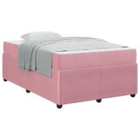 Bedframe met matras Roze 120 x 190 cm Stof - thumbnail