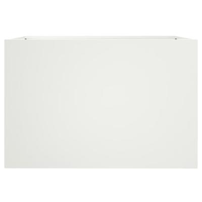 VidaXL Plantenbak 62x47x46 cm staal wit