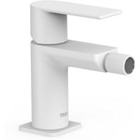Bidetmengkraan Tres Loft Colors 1-Hendel Bidet Uitloop Recht 8 cm Rond Mat Wit - thumbnail