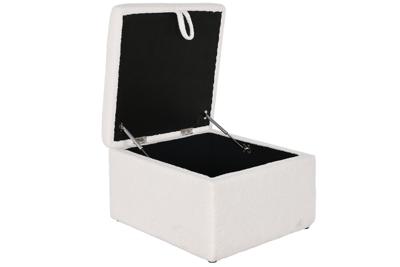 Kruk Home ESPRIT Wit Polyester Hout MDF 60 x 60 x 36 cm Kruk Home ESPRIT Wit Polyester Hout MDF 60 x 60 x 36 cm