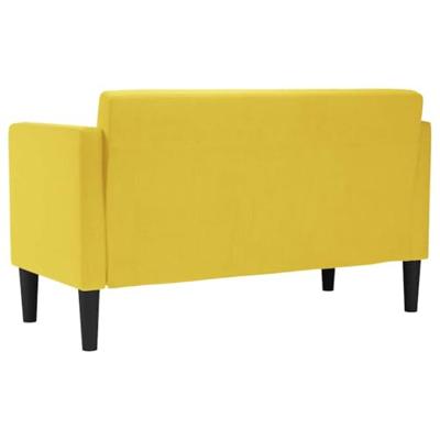 Loveseat bank geel 111 cm stof Loveseat bank geel 111 cm stof