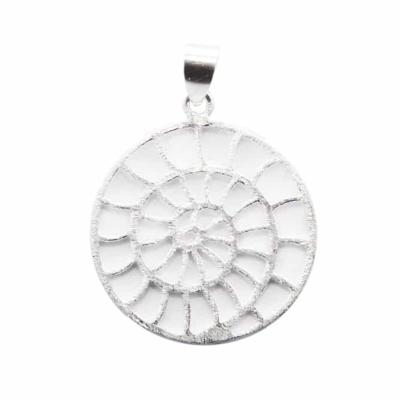 Zilveren Hanger Slak Spiraal