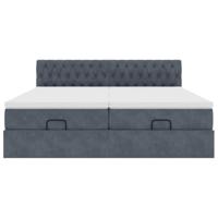 Ottoman bed met matrassen en LED's 180x200cm fluweel - thumbnail