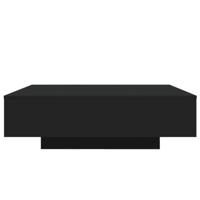 Salontafel 100x100x31 cm bewerkt hout zwart - thumbnail