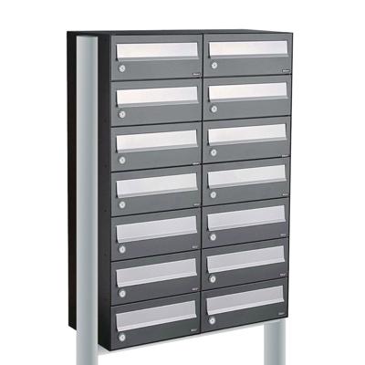 Allux Hive Set 2-Breed, 7-Hoog Met Dak Op Statief Antraciet - 40030065_2x7ds
