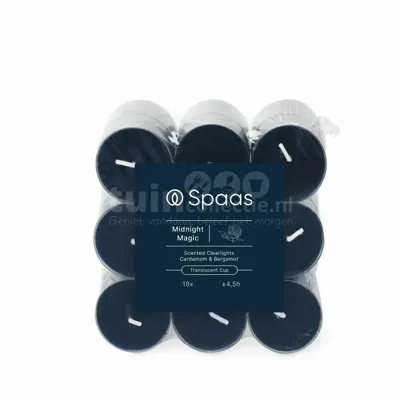 Spaas Geurende Clearlights Blokverpakking X18 4,5u - Midnig