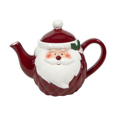 Svenska Living Theepot kerstman ruit ø13x16cm