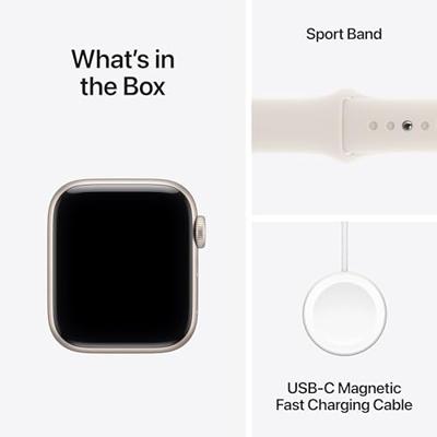 Apple Watch SE 3 GPS - 40 mm - Starlight aluminium kast - Starlight sportband - M/L - thumbnail