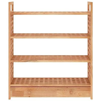 Schoenenrek met lade 70x27x81 cm massief walnotenhout