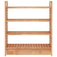 Schoenenrek met lade 70x27x81 cm massief walnotenhout - thumbnail