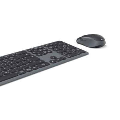 Hama Multi-Device-Tastatur-Maus-Set WKM-550, kabellos, Funk/BT, SW, QWERTZ DE Set met toetsenbord en muis Draadloos QWERTZ, Duits Zwart