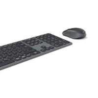 Hama Multi-Device-Tastatur-Maus-Set WKM-550, kabellos, Funk/BT, SW, QWERTZ DE Set met toetsenbord en muis Draadloos QWERTZ, Duits Zwart - thumbnail