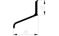 Lekdorpelprofiel 20x12mm (5mtr) - thumbnail