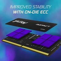 Kingston Impact Black XMP Werkgeheugenmodule voor PC DDR5 32 GB 2 x 16 GB 6400 MHz 262-pins SO-DIMM KF564S38IBK2-32 - thumbnail
