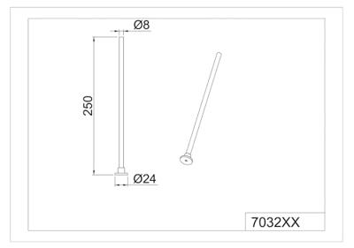 Trio 2-fase ophangingDuoline 25 cm wit - 703231