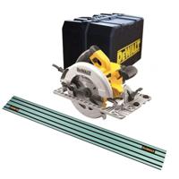 DeWALT DWE576K Cirkelzaag 1600W in koffer + DWS5022 Geleiderail 1500mm - thumbnail
