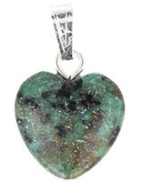 Hartvormige Edelstenen Hanger Zoisiet (12 mm) - thumbnail