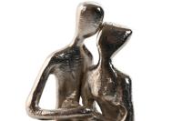 Decoratieve figuren Home ESPRIT Zwart Zilverkleurig Koppel 9 x 13 x 20 cm - thumbnail