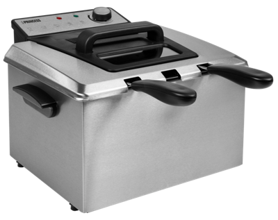 Princess 185000 Friteuse met koudezone 5 l 3270 W Zwart, Zilver (mat)