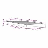 Bedframe Wit 100 x 210 cm Massief grenenhout - thumbnail
