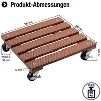 Metafranc WU0825100 Transportroller Houtcomposiet (WPC) Laadvermogen (max.): 60 kg 300 mm x 300 mm x 73 mm Aantal rollers 4 - thumbnail