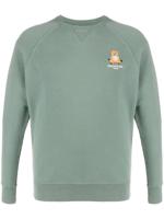 Maison Kitsuné yoga fox embroidered sweatshirt - Green - thumbnail