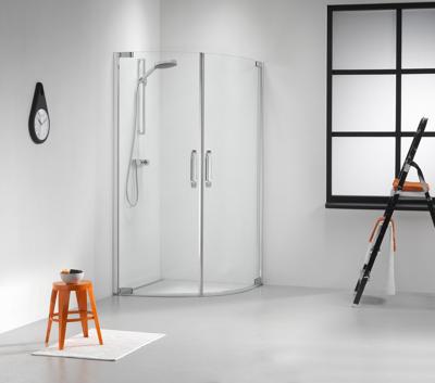 Douchecabine Sealskin Get Wet Impact Kwartrond 90x90x195cm Chroom/Zilver Hoogglans Helder Glas Douchecabine Sealskin Get Wet Impact Kwartrond 90x90x195cm Chroom/Zilver Hoogglans Helder Glas