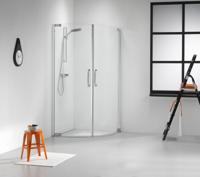 Douchecabine Sealskin Get Wet Impact Kwartrond 90x90x195cm Chroom/Zilver Hoogglans Helder Glas - thumbnail