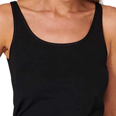 2-Pack dames hemden - Organic 95/5 - Basics - Biologisch katoenen vrouwen hemdjes - Onderhemd met brede bandjes