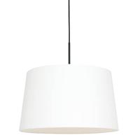 Steinhauer Hanglamp Sparkled light 8190 zwart kap linnen wit - thumbnail