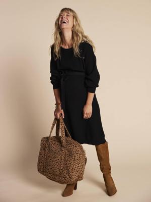 Gebreide jurk voor zwangere vrouwen ENVIE DE FRAISE zwart