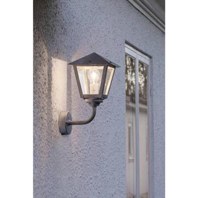 Wandlamp Benu met transparant glas opwaarts