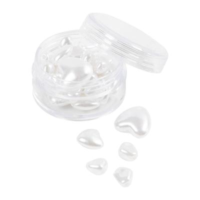 Creativ Company Waskralen, hartjes, d 7-13 mm, gatgrootte 1,3-1,5 mm, ca. 27 stuk, parelmoer, 32 stuk/ 1 doos
