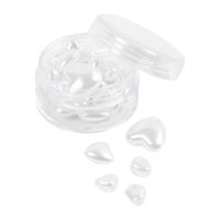 Creativ Company Waskralen, hartjes, d 7-13 mm, gatgrootte 1,3-1,5 mm, ca. 27 stuk, parelmoer, 32 stuk/ 1 doos - thumbnail